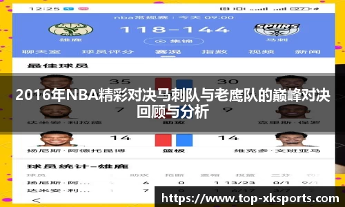 2016年NBA精彩对决马刺队与老鹰队的巅峰对决回顾与分析